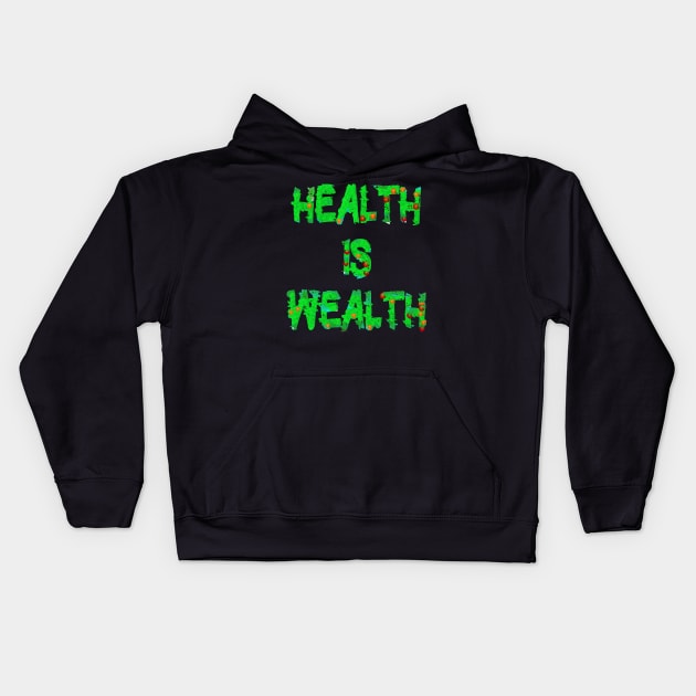 Healthy Wealthy Foodies Food Lover Kids Hoodie by PlanetMonkey